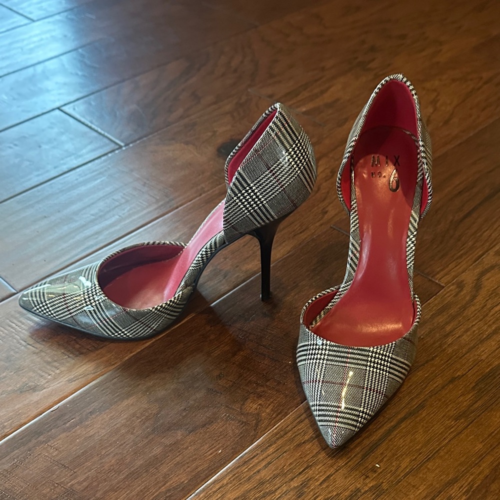Aldo Gray and Red Stiletto Heels